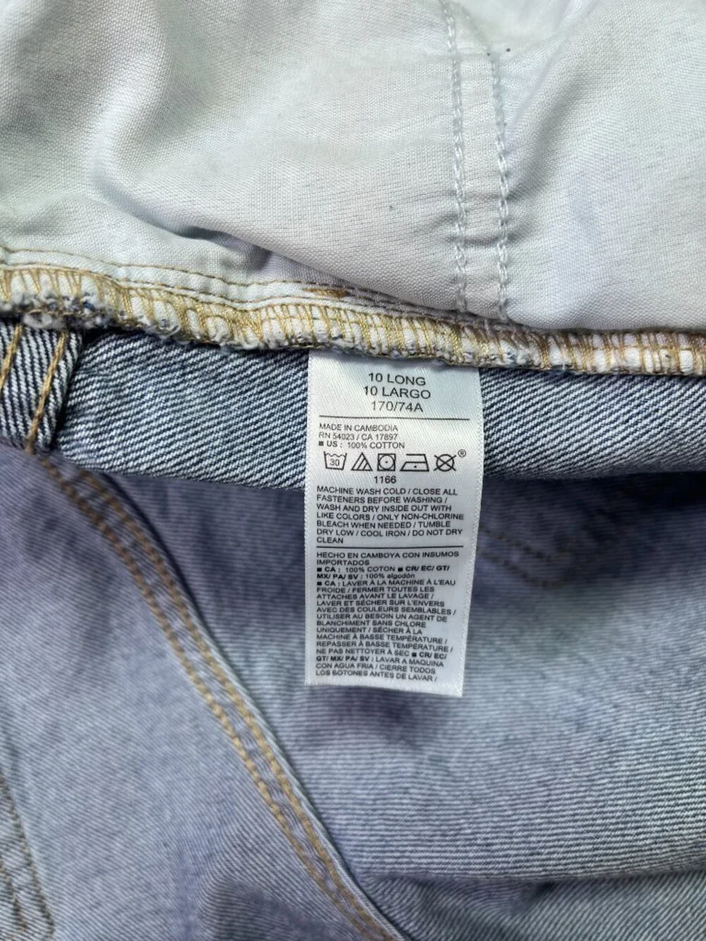 Old Navy Size 10 Long Mid-Rise Wow Baggy Wide Leg Blue Jeans